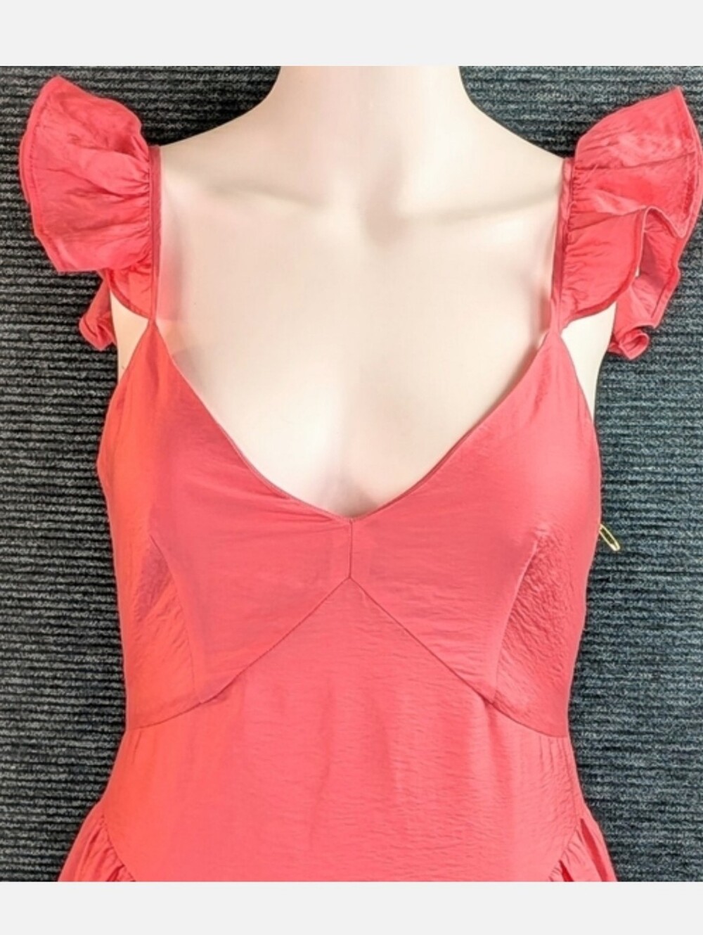 Chelsea 28 Flutter Cap Sleeve Spaghetti Strap Maxi-Dress "Pink Rapture" - Picture 5 of 16